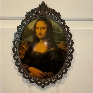 Ornate Framed Bubble glass Mona Lisa Wall Art